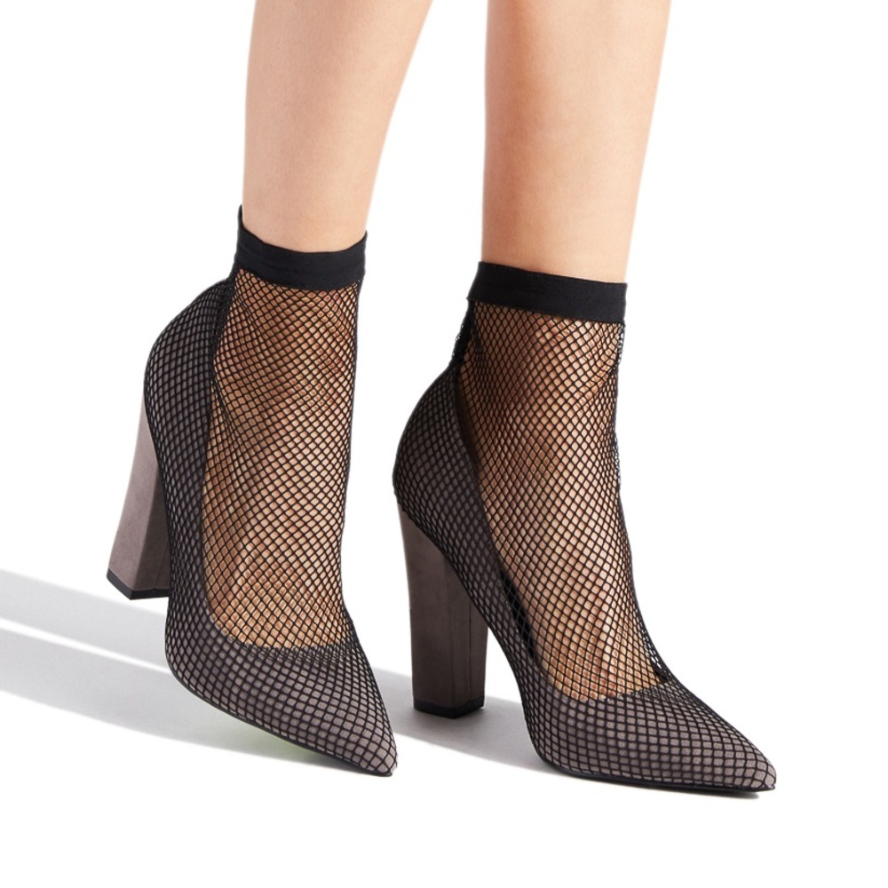 Aria Fishnet Sock Heel